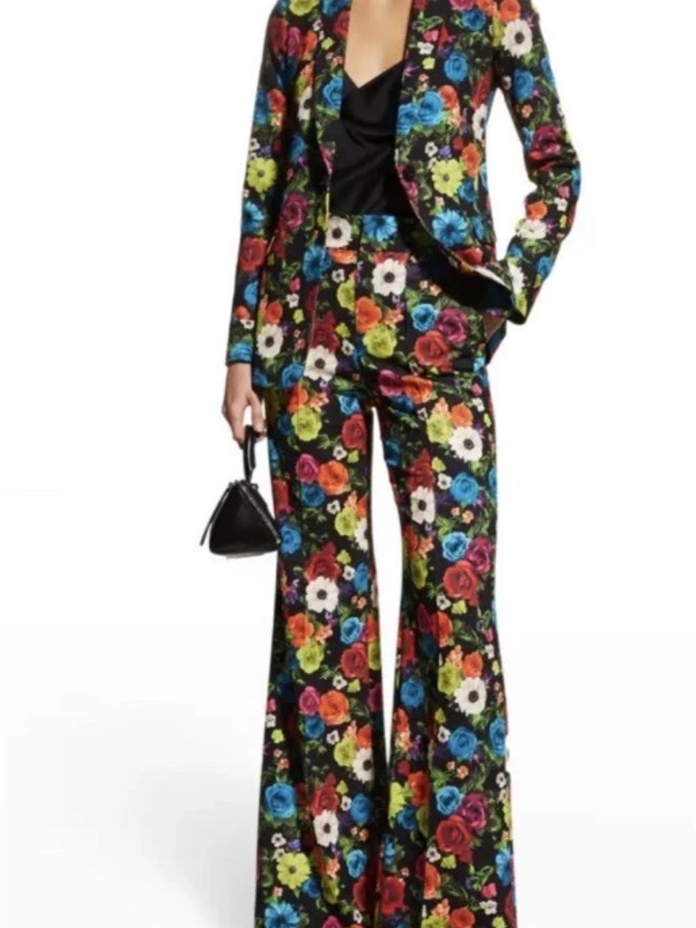 ALICE + OLIVIA Dylan Flower Garden High-Waisted Wide Leg Pants size 4 NWT